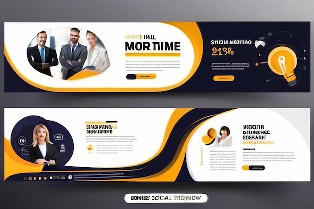 Marketing digital negócio mídia social banner template design negócio corporativo rede social linha de tempo página de capa apresentação