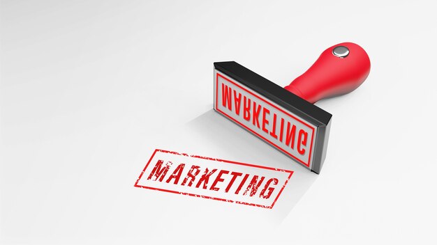 MARKETING Rubber Stamp 3D render