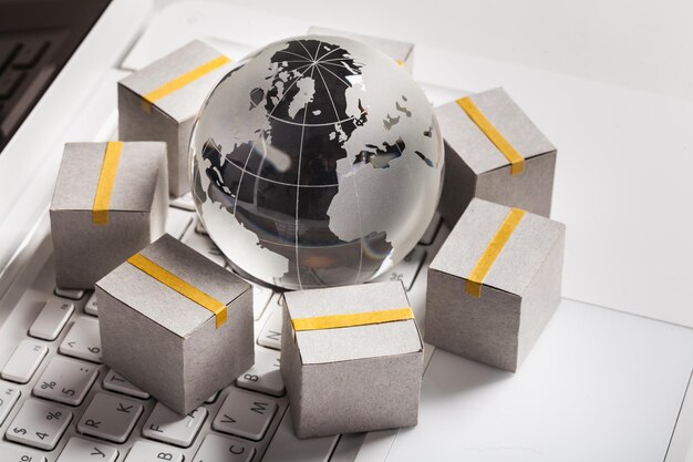 Marketplace cadena de suministro en todo el mundo comercio por internet consumidor