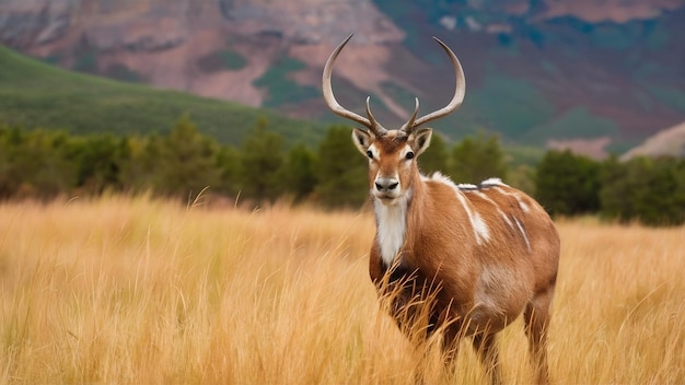 Markhor em área selvagem