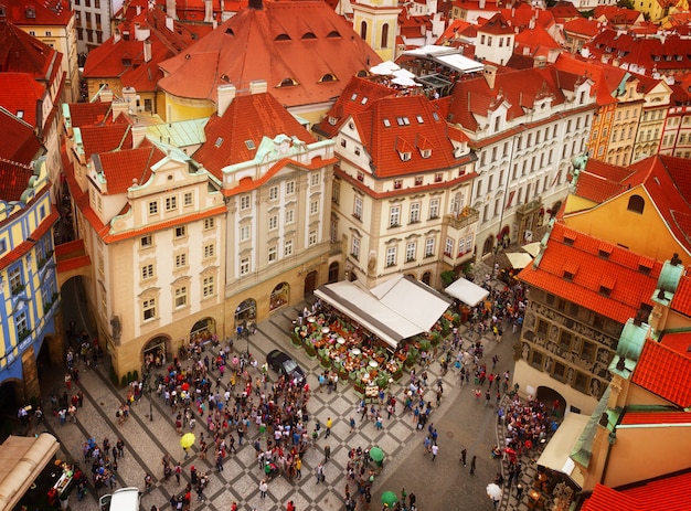 Marktplatz in der Altstadt von Prag, Prag, Tschechien, getönt