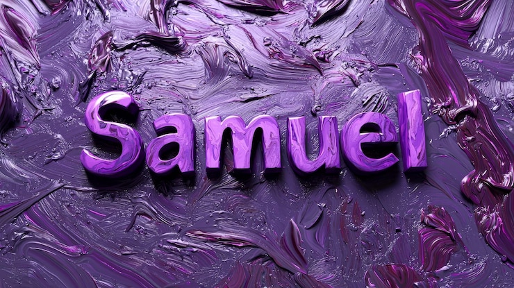 Foto mármol violeta tarjeta postal personalizada de nombre perfecta para la decoración el nombre de samuel hecho en textura