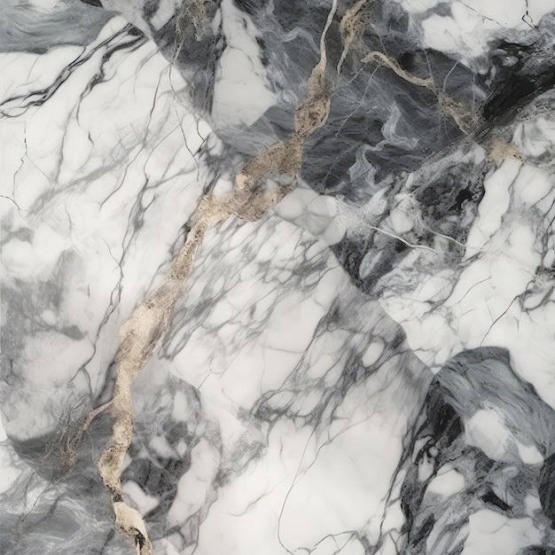 Marmor-Oberflächenstruktur-Hintergrund, luxuriöser weißer Marmor mit kräftigen grauen Adern, generative KI