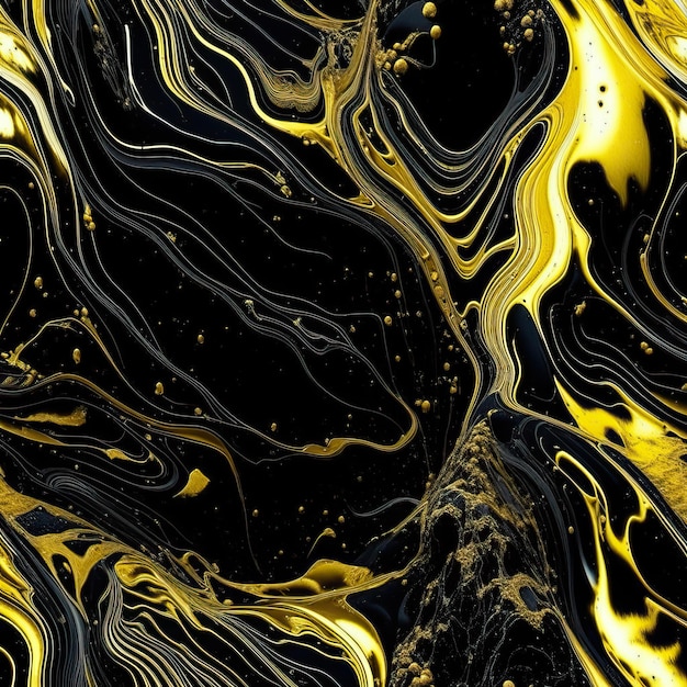 Marmor schwarz weiß Gold Textur Flüssigkeit FULL HD Hintergrund flüssige Marmorfarbe Textur Hintergrund f