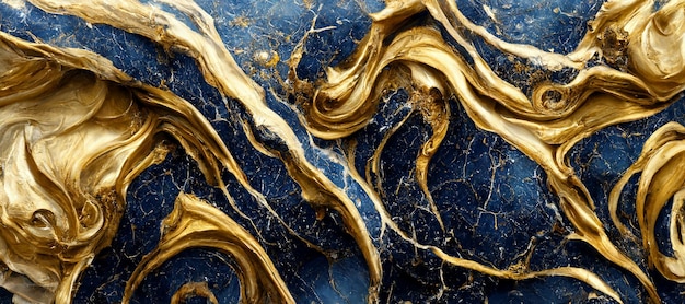 Marmor Textur abstrakte Tapete Hintergrund Luxus Marmor Textur Gold und Blau