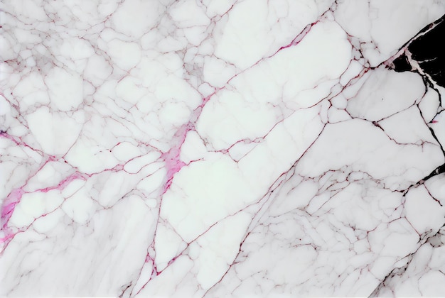Mármore branco com fundo abstrato de veias rosa
