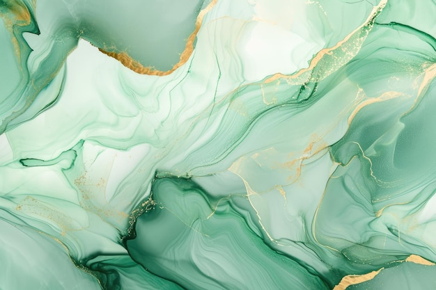 Marmorização Textura de mármore Pintura splash verde fluido fundo colorido abstrato Pintura a óleo altamente texturizada Generativo AIx9