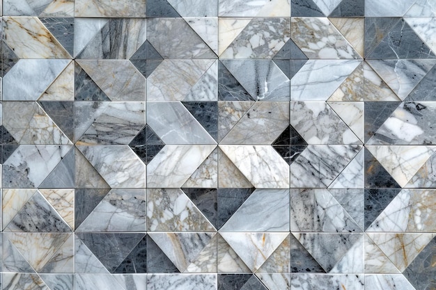 Marmorwandfliesen mit abstraktem geometrischen Muster für das Design