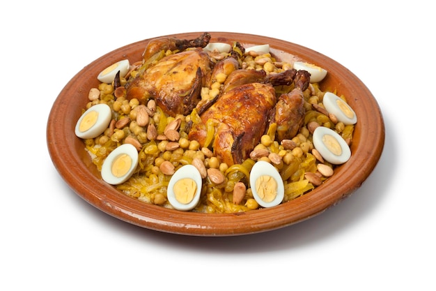 Marokkanischer Couscous mit Hühnchen und karamellisierten Zwiebeln