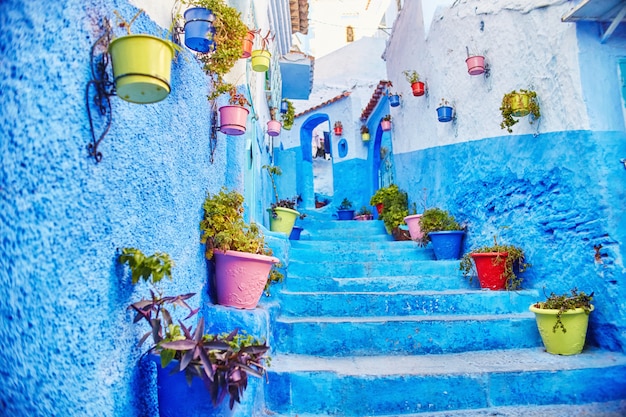 Marokko ist die blaue Stadt von Chefchaouen