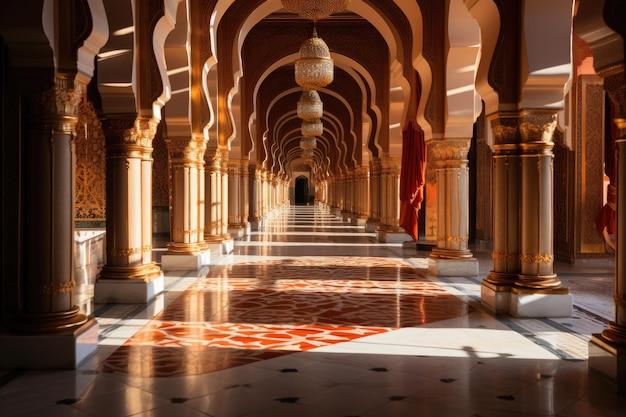 Marrocos fez o Palácio Glaoui Glaoui uma antiga residência real generativa IA