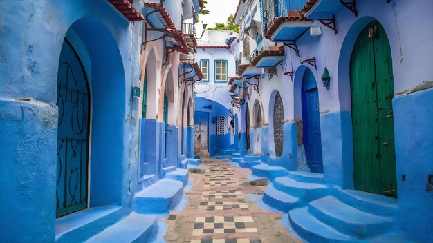 Foto marruecos es la ciudad azul de chefchaouen