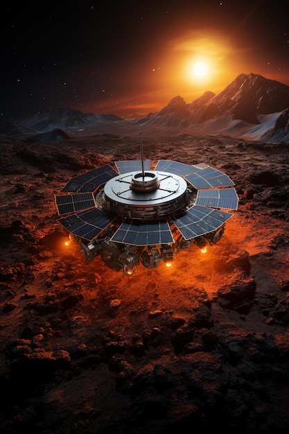 Mars-Kolonisierung HD 8K-Hintergrundbild Stockfotografisches Bild