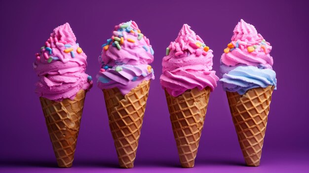 Marshmallow Flavor Waffle Cones de sorvete