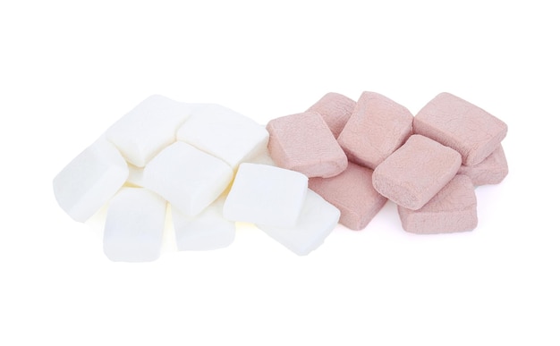 Marshmallows isoliert auf weißem Hintergrund