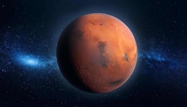 Foto marte no espaço elementos de fundo desta imagem fornecida pela nasa