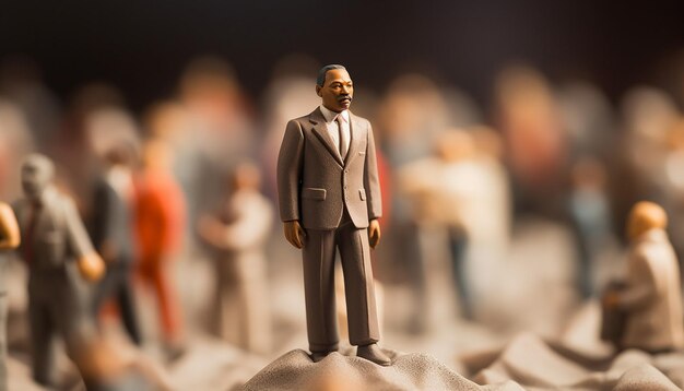 Foto martin luther king jr. tag miniatur lehm szene nahaufnahme schärfentiefe