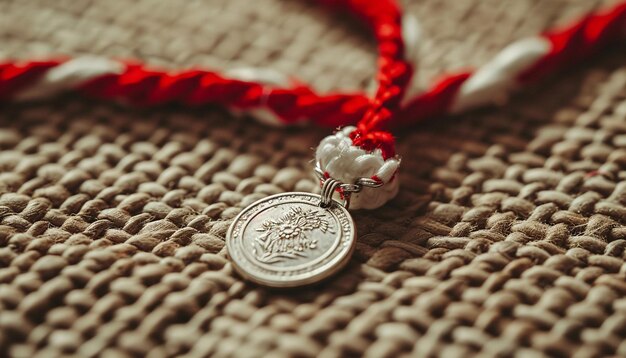 Foto un martisor con un pequeño