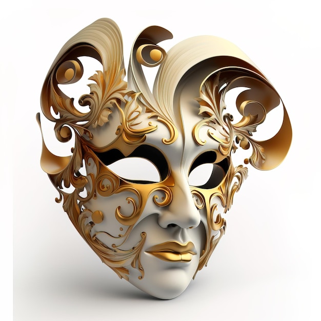Foto mas do carnaval, conceito de festival de máscara de design de arte digital isolado