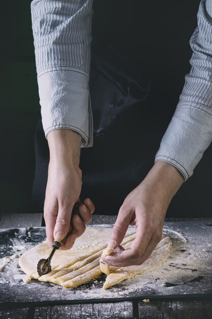 Masa enrollada para pasta