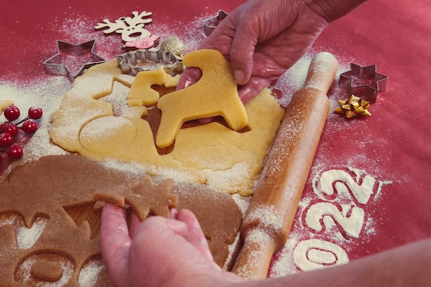 Masa para hacer galletas de Navidad y año nuevo