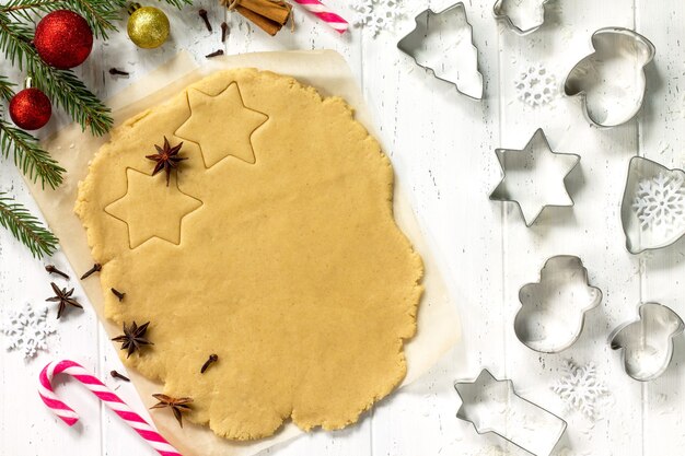 Masa de pan de jengibre para galletas navideñas