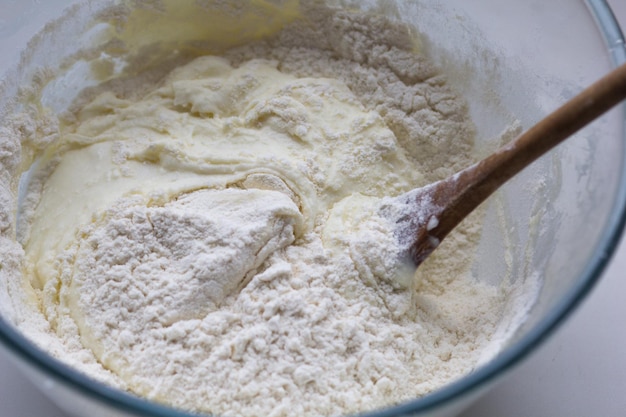 Masa para panqueques de tarta de queso de requesón