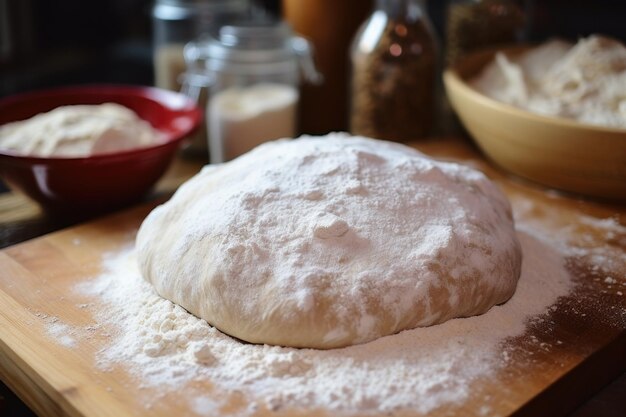 Masa recién amasada para pizza casera