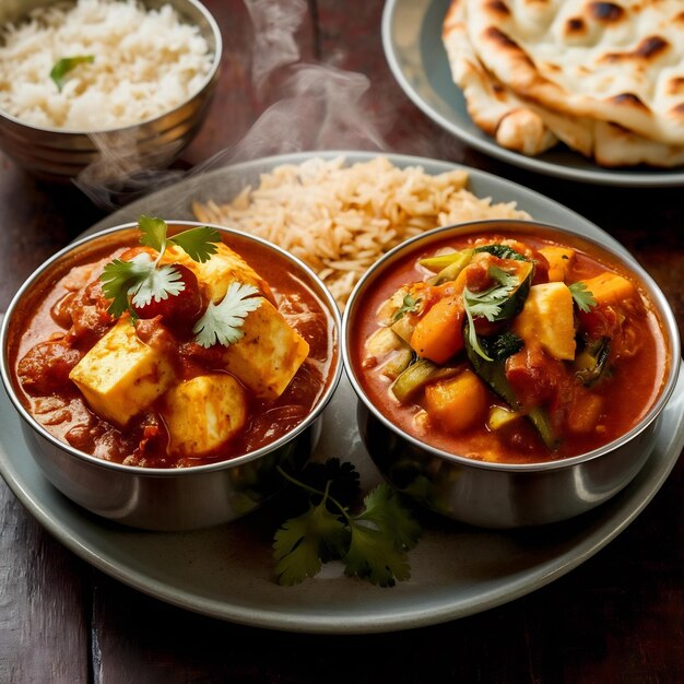 Foto masala de mantequilla de paneer o curry de queso casero