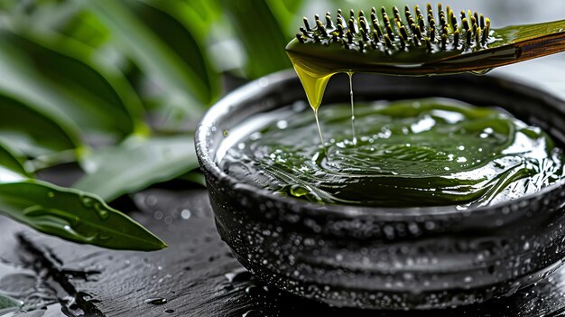 La máscara de aceite de oliva para el cabello