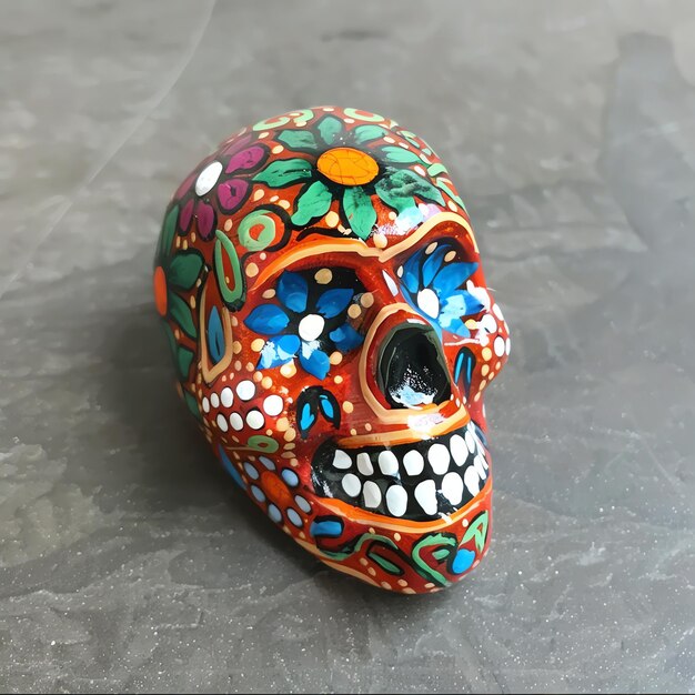 Máscara de calavera en miniatura Mscara de calavra en miniatura día de los muertos mexicano