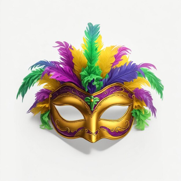 Foto máscara de carnaval en blanco