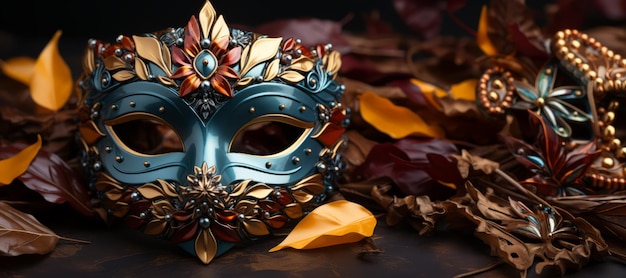 máscara de carnaval brillante IA generativa