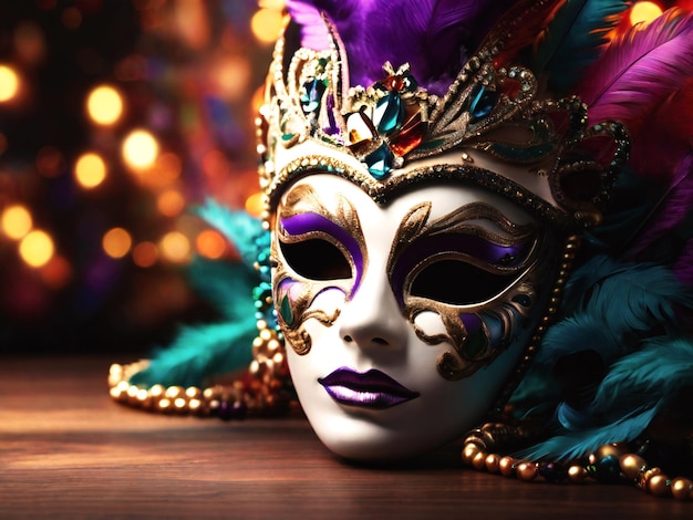 Máscara de carnaval confeti Mardi Gras fondo de la mejor calidad hiperrealista plantilla de imagen de papel tapiz