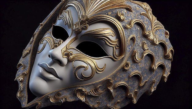 Máscara colorida tradicional do conceito de celebração do Carnaval de Veneza Carnevale di Venezia Gerado AI