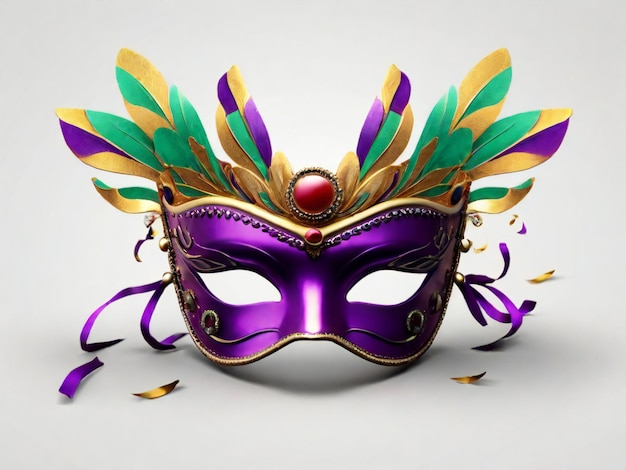 Foto máscara de carnaval confete mardi gras fundo melhor qualidade hiperrealista modelo de imagem de papel de parede