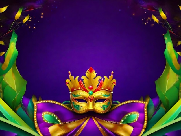 Máscara de carnaval confete mardi gras fundo melhor qualidade hiperrealista modelo de imagem de papel de parede