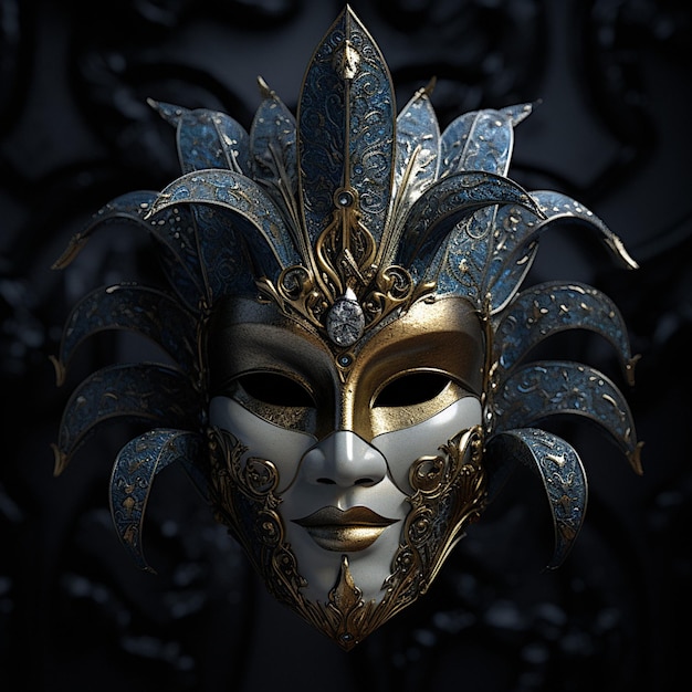 máscara de carnaval veneziano e roupas