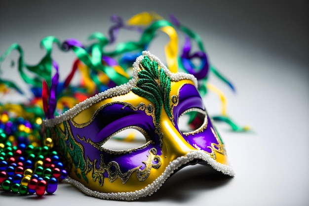 Máscara de glamour ornamentada de Mardi gras