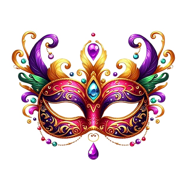 Máscara de Mardi Gras clipart generativo ai