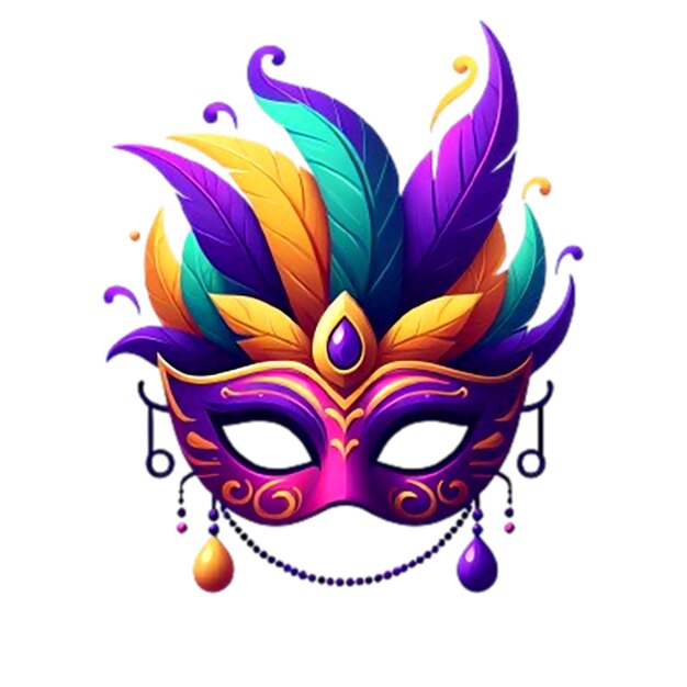 Foto máscara de mardi gras clipart generativo ai