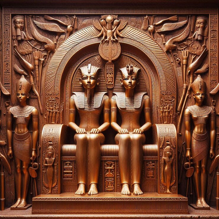 Foto máscara de morte dourada do museu egípcio de tutankhamon