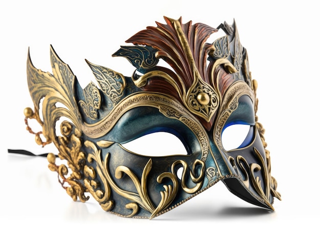 Foto máscara facial festiva para a celebração do carnaval