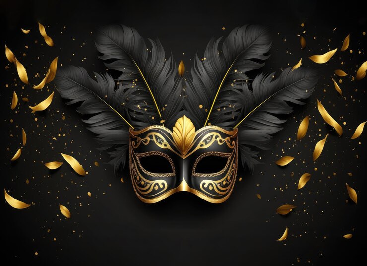 Máscara facial festiva para a celebração do carnaval
