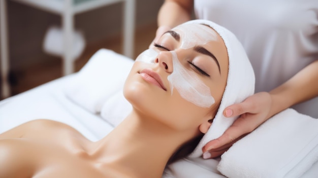 Máscara facial tratamiento de belleza cuidado cosmético de la piel facial