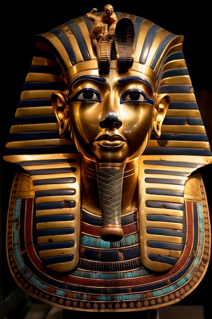Máscara funeraria de un faraón egipcio