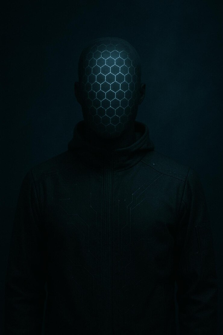 Foto la máscara hexagonal