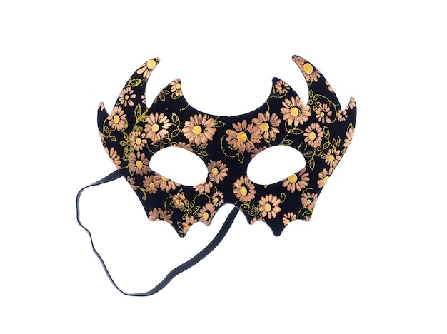 máscara de mascarada floral aislada sobre un fondo blanco