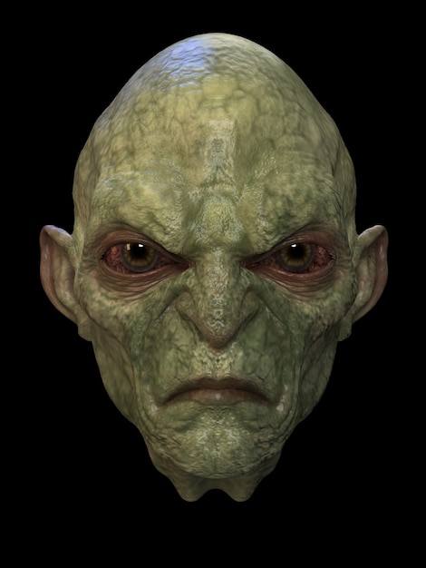 Máscara no estilo de ilustração 3D horror