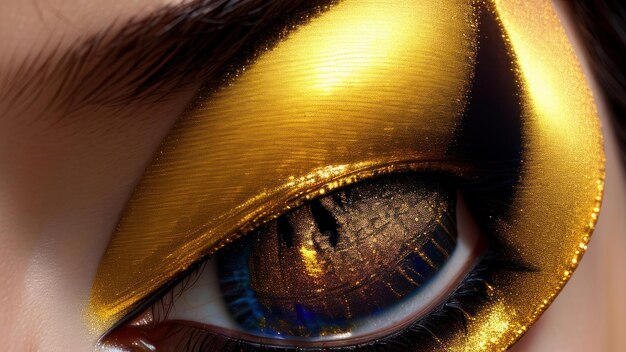 Foto una máscara de oro con la palabra oro.